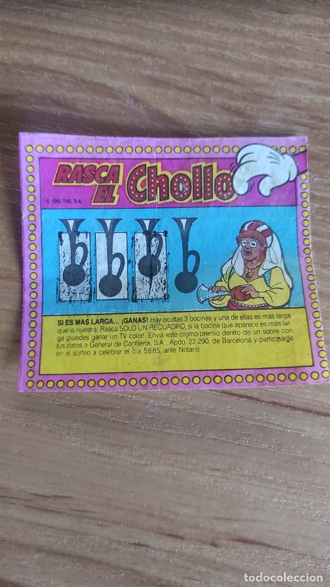 Coleccionismo cromos antiguos: Cromo chicle Rasca el Chollo programa un, dos tres a&ntilde;o 1985 - Foto 1