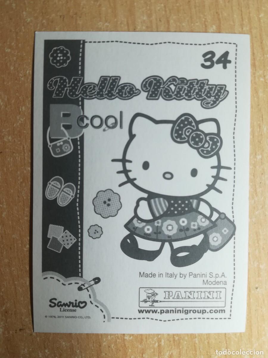 Coleccionismo cromos antiguos: Cromo Hello Kitty Bcool N&ordm; 34 sin pegar. Panini 2011. - Foto 2
