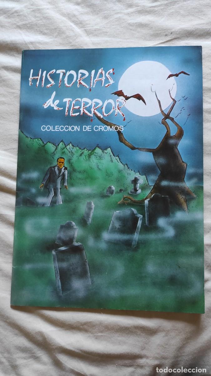 Coleccionismo cromos antiguos: &Aacute;lbum vac&iacute;o nuevo + lote 109 cromos Historias de terror Ediversa. Sin pegar y sin repetir