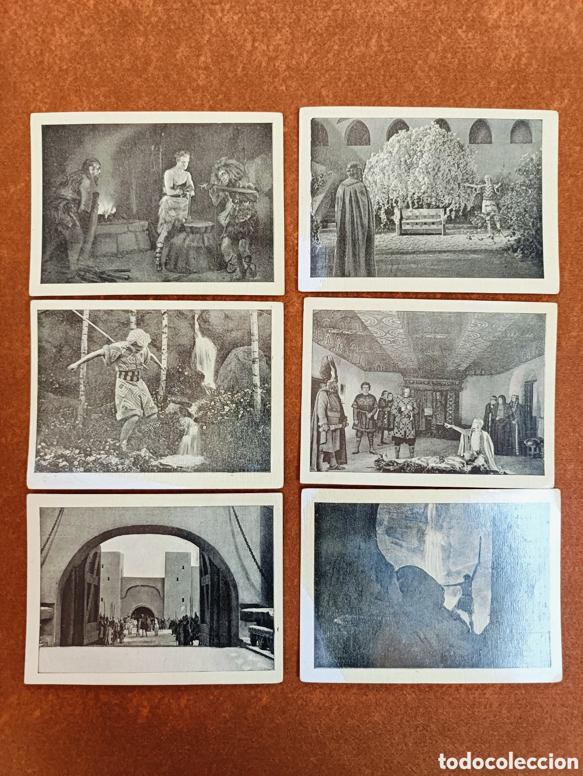 Coleccionismo Cromos antiguos: 6 CROMOS FOTOCROMO SERIE PELICULAS CINE .LOS NIBELUNGOS. CHOCOLATES LA RIOJANA DE M&Aacute;LAGA.