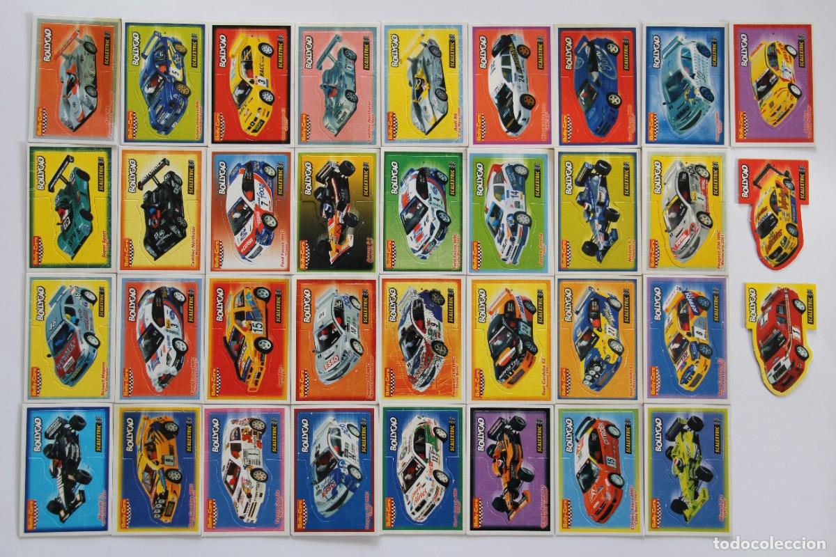 Coleccionismo Cromos antiguos: BOLLYCAO BOLLY CARS SCALEXTRIC LOTE 35 CROMOS DIFERENTES