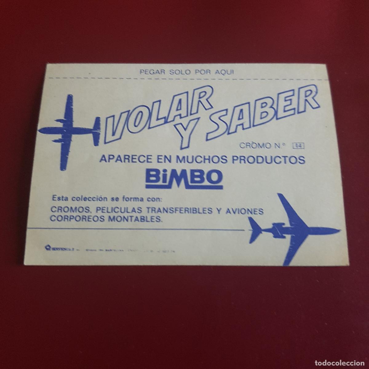 Coleccionismo cromos antiguos: BIMBO - VOLAR Y SABER - 44 - NUNCA PEGADO - Foto 2