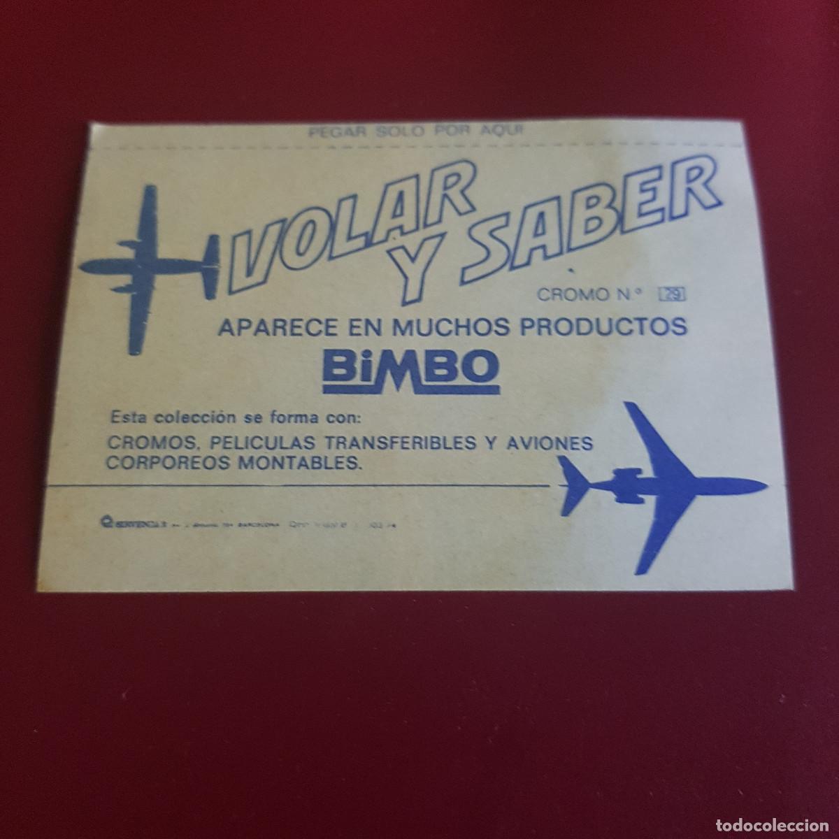 Coleccionismo cromos antiguos: BIMBO - VOLAR Y SABER - 29 - NUNCA PEGADO - Foto 2