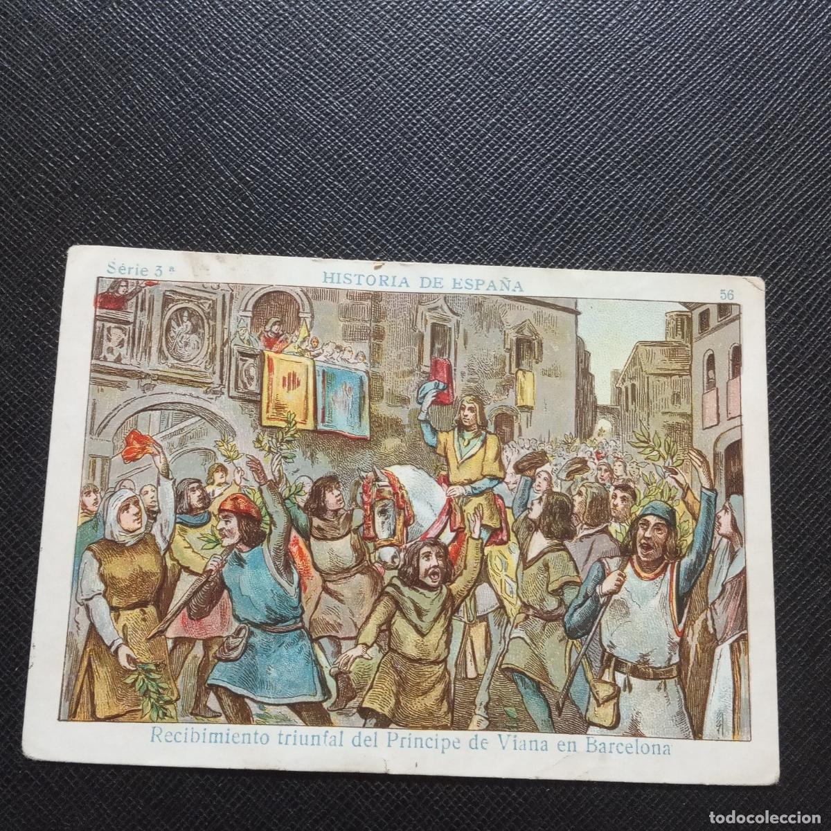 Sammeln alte Sammelbilder: 56 HISTORIA DE ESPA&Ntilde;A GALLETAS VI&Ntilde;AS CROMO - CC10 SB1
