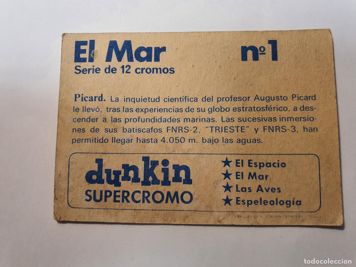 Coleccionismo cromos antiguos: CROMO DUNKIN SUPERCROMO -- EL MAR -- N&ordm; 1 - Foto 2