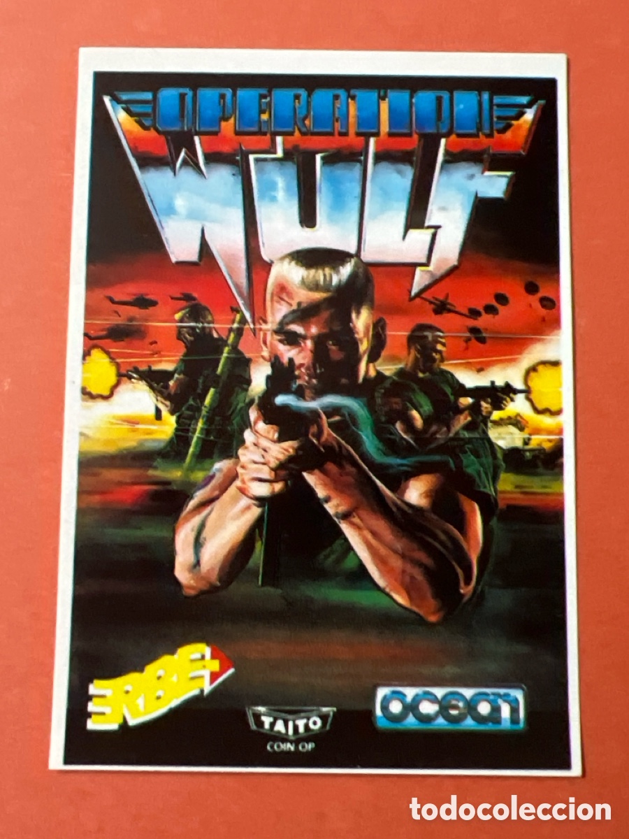 Coleccionismo cromos antiguos: C3285. SOFTWARE COLLECTION CROMO NUNCA PEGADO N&ordm; 76 OPERATION WOLF - Foto 1