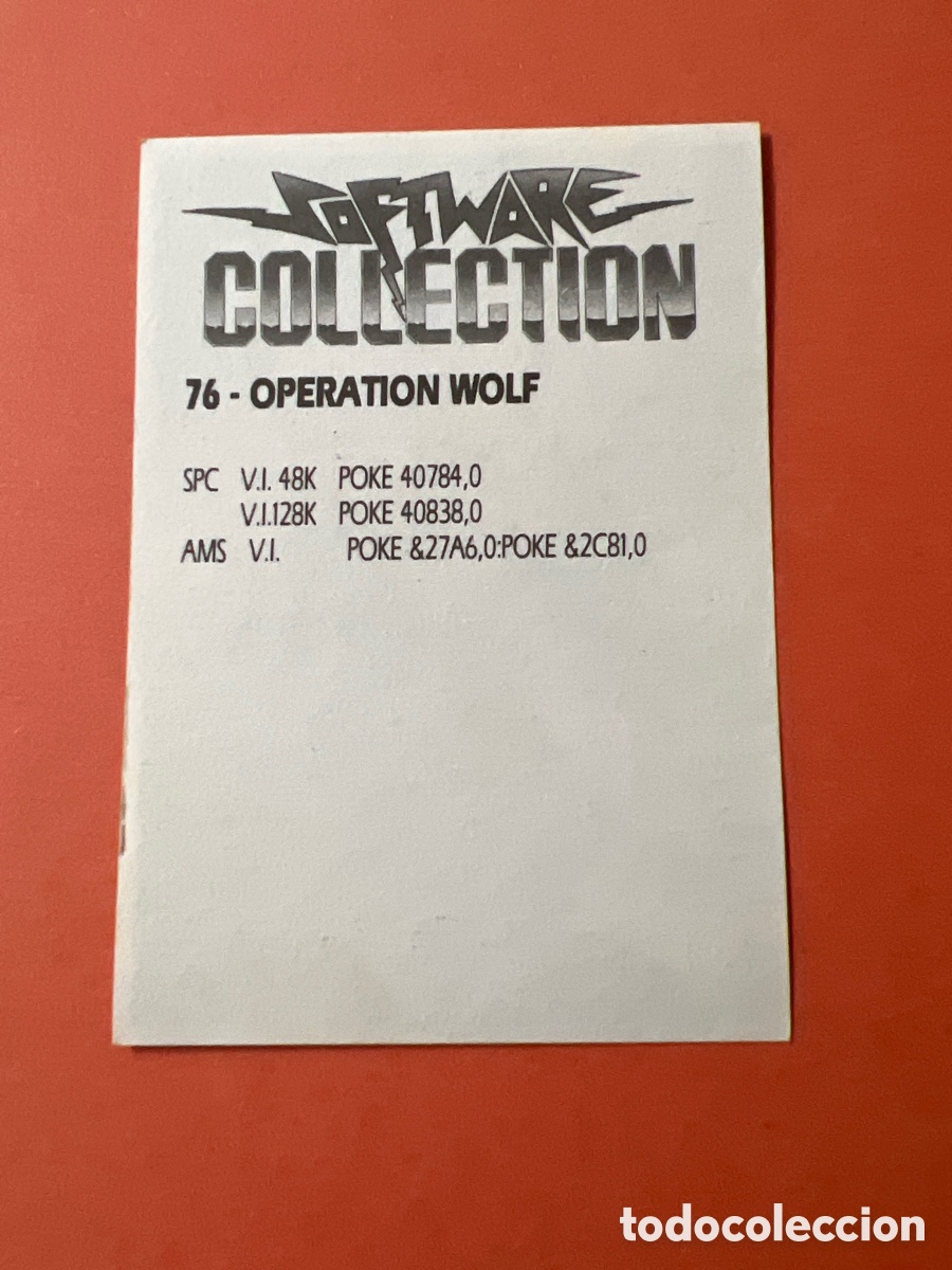 Coleccionismo cromos antiguos: C3286. SOFTWARE COLLECTION CROMO NUNCA PEGADO N&ordm; 76 OPERATION WOLF - Foto 2