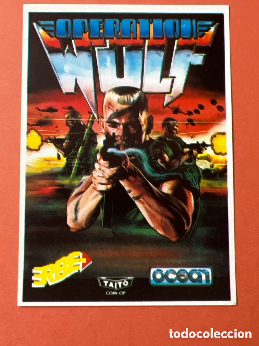 Coleccionismo cromos antiguos: C3313. SOFTWARE COLLECTION CROMO NUNCA PEGADO N&ordm; 76 OPERATION WOLF - Foto 1