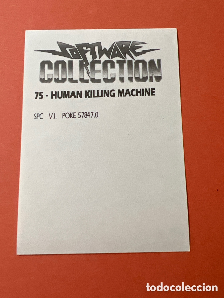 Coleccionismo cromos antiguos: C3624. Software Collection cromo numero 75 HKM Human Killing Machine - Foto 2