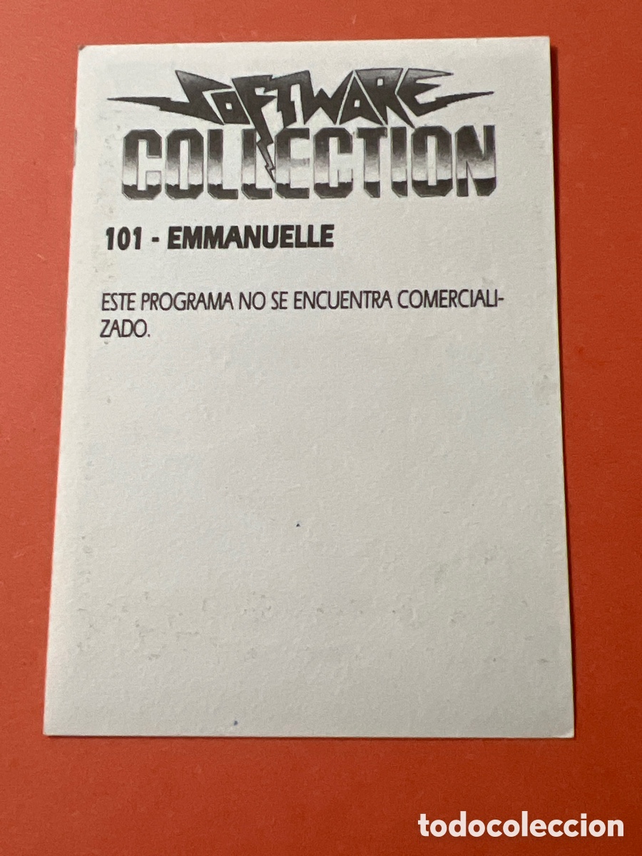Coleccionismo cromos antiguos: C3916. SOFTWARE COLLECTION CROMO NUNCA PEGADO N&ordm; 101 EMMANUELLE - Foto 2
