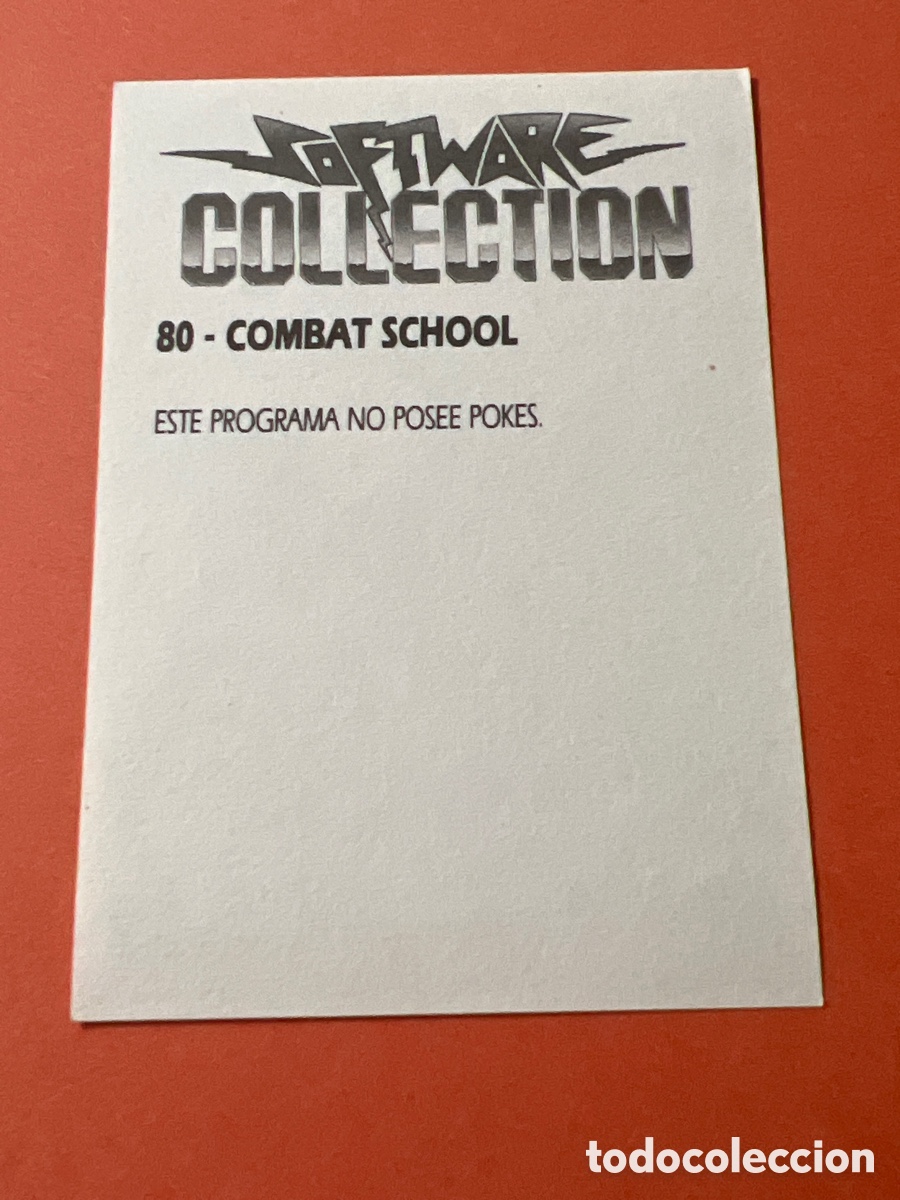 Coleccionismo cromos antiguos: C3928. SOFTWARE COLLECTION CROMO NUNCA PEGADO N&ordm; 80 COMBAT SCHOOL - Foto 2
