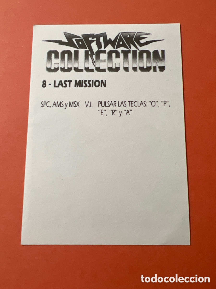 Coleccionismo cromos antiguos: C4018. CROMO SOFTWARE COLLECTION 8 LAST MISSION - Foto 2