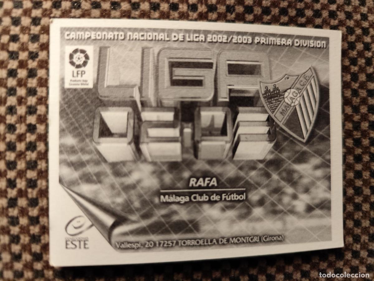 Coleccionismo cromos antiguos: Liga Este 2002/03. Rafa - M&aacute;laga - Foto 2