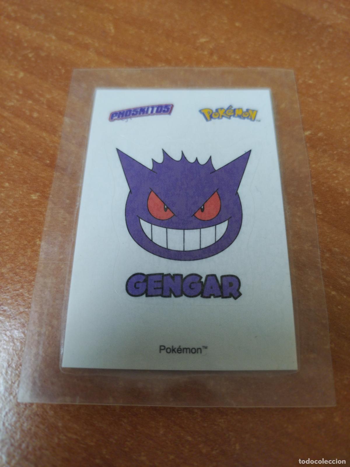Coleccionismo Cromos antiguos: CROMO PEGATINA PHOSKITOS ( POKEMON GENGAR )NUEVO EN SU ENVOLTORIO DE 2022
