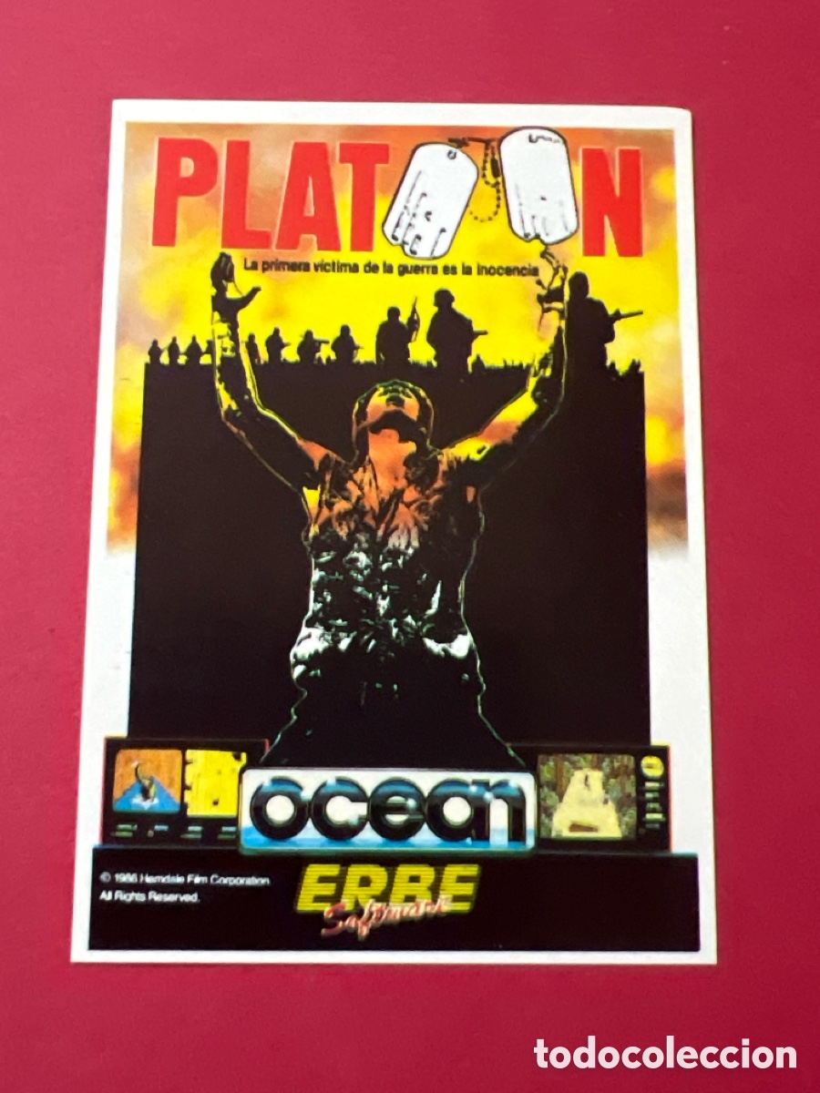 Coleccionismo cromos antiguos: C5873. SOFTWARE COLLECTION CROMO NUNCA PEGADO N&ordm; 89 PLATOON - Foto 1
