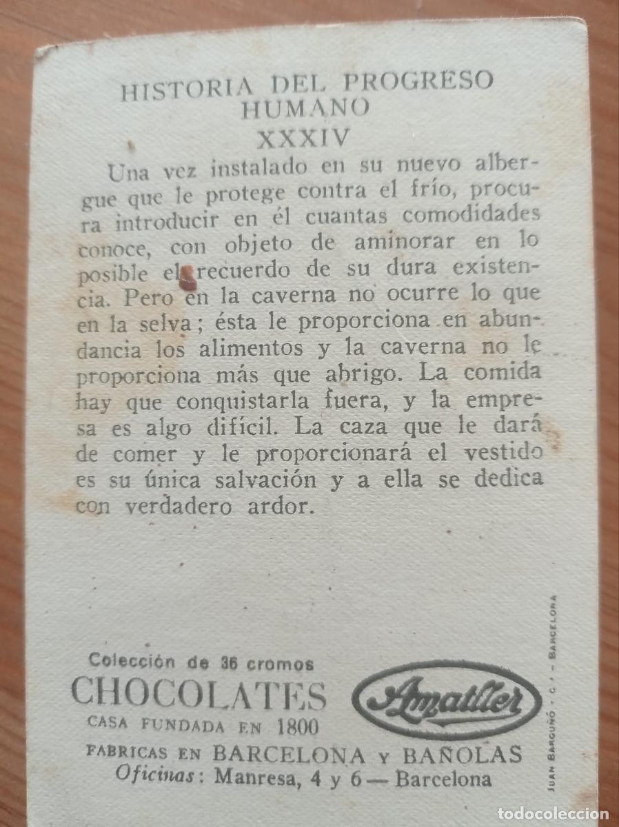 Coleccionismo cromos antiguos: HISTORIA DEL PROGRESO HUMANO COLECCI&Oacute;N DE 28 CROMOS. Chocolates Amatller - Foto 7