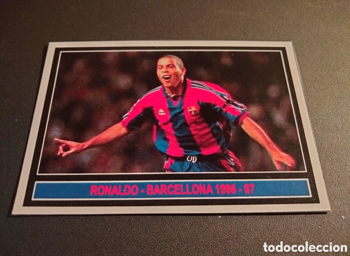 Collectionnisme Cartes &agrave; collectionner anciennes: RONALDO NAZARIO FC. BARCELONA FIGURINE CALCIATORI CAMPIONI DEL PASSATO CROMO STICKER SIN PEGAR 4,8x7