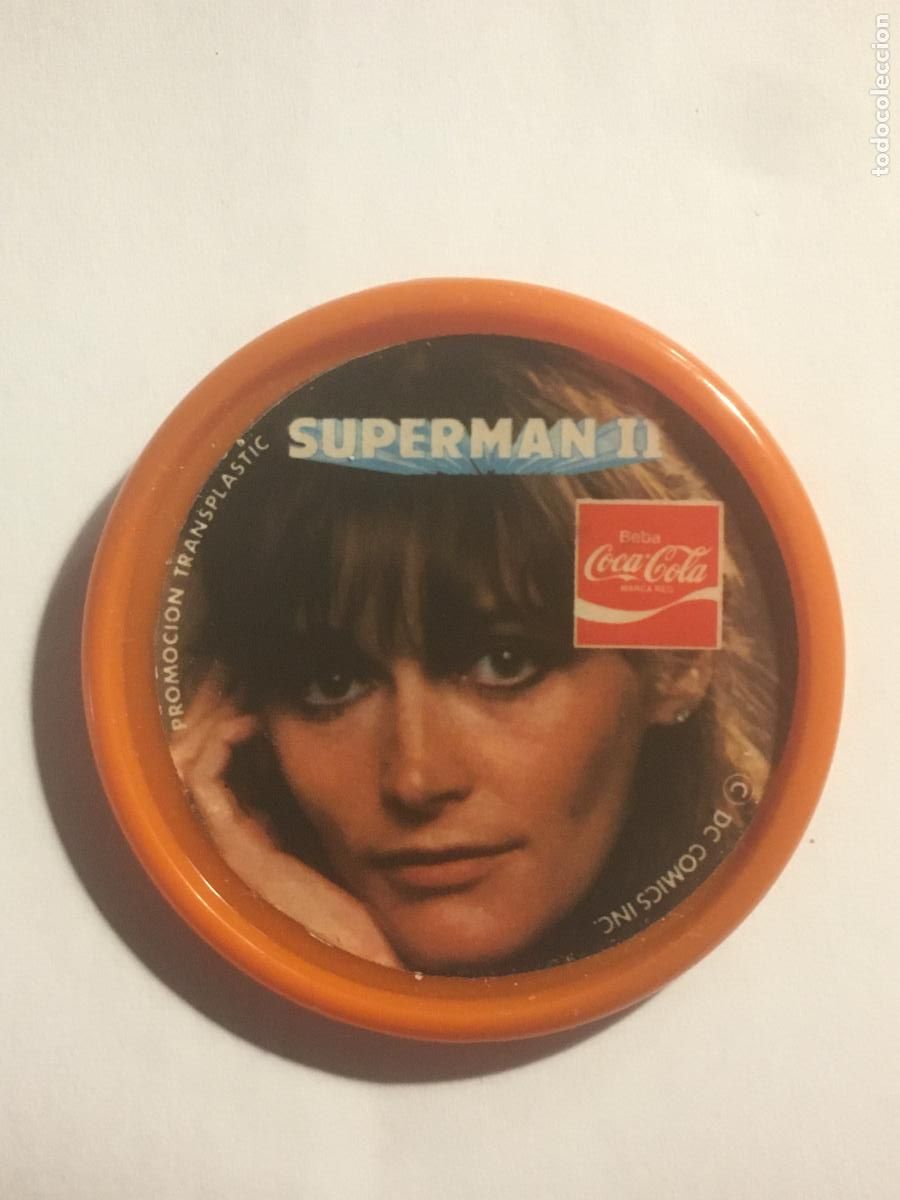 Coleccionismo cromos antiguos: superman 2 II coca cola chapa cromo original perfecto estado