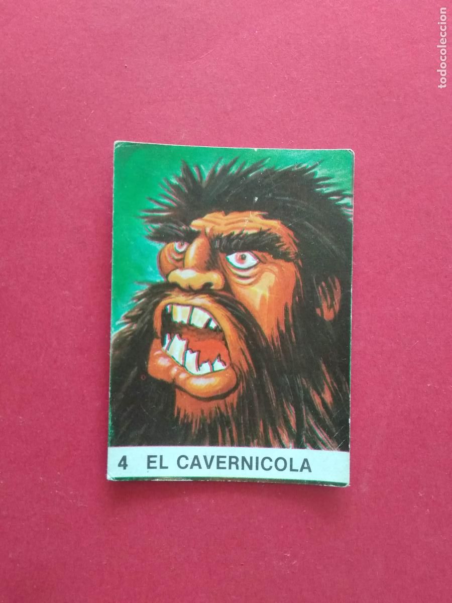 Coleccionismo cromos antiguos: SUPER MONSTRUOS CROMO NUNCA PEGADO N&ordm; 4 EL CAVERNICOLA - Foto 1