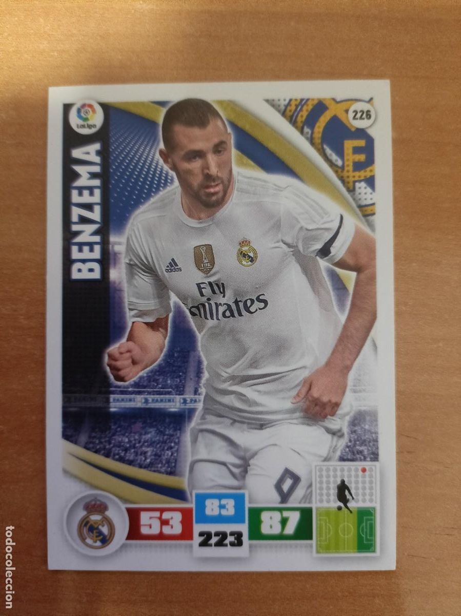 Coleccionismo cromos antiguos: benzema, adrenalyn 15 16. - Foto 1