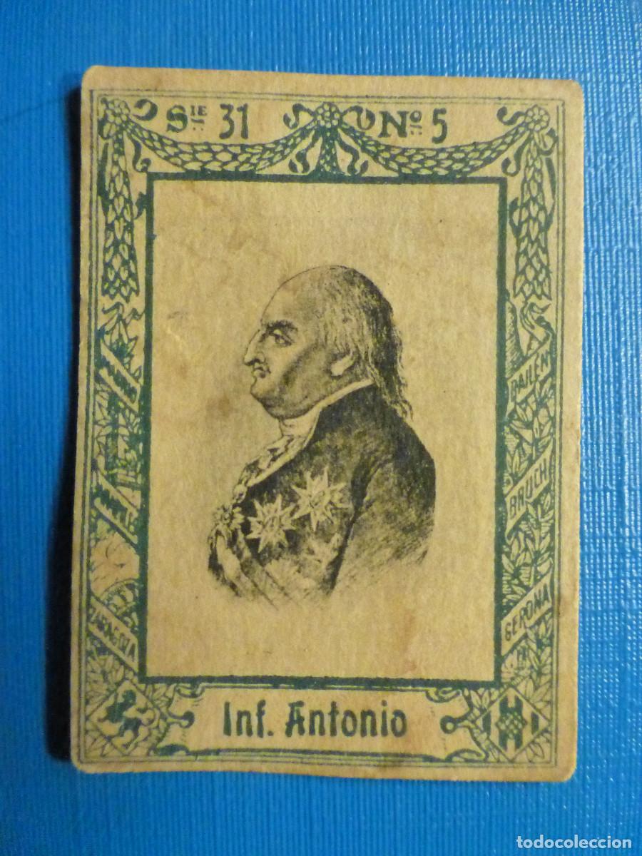 Coleccionismo cromos antiguos: Fototipia Cerillas SERIE 31 de Militares y Pol&iacute;ticos C&eacute;lebres N&ordm; 5 - Infante Antonio