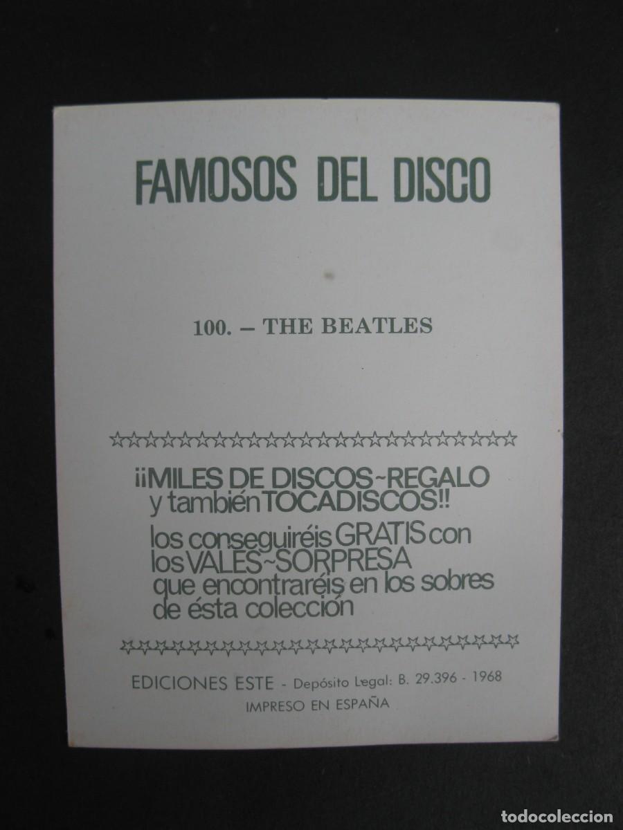 Coleccionismo cromos antiguos: LOTE DE UNA POSTAL Y CINCO CROMOS DE LOS BEATLES. - Foto 6