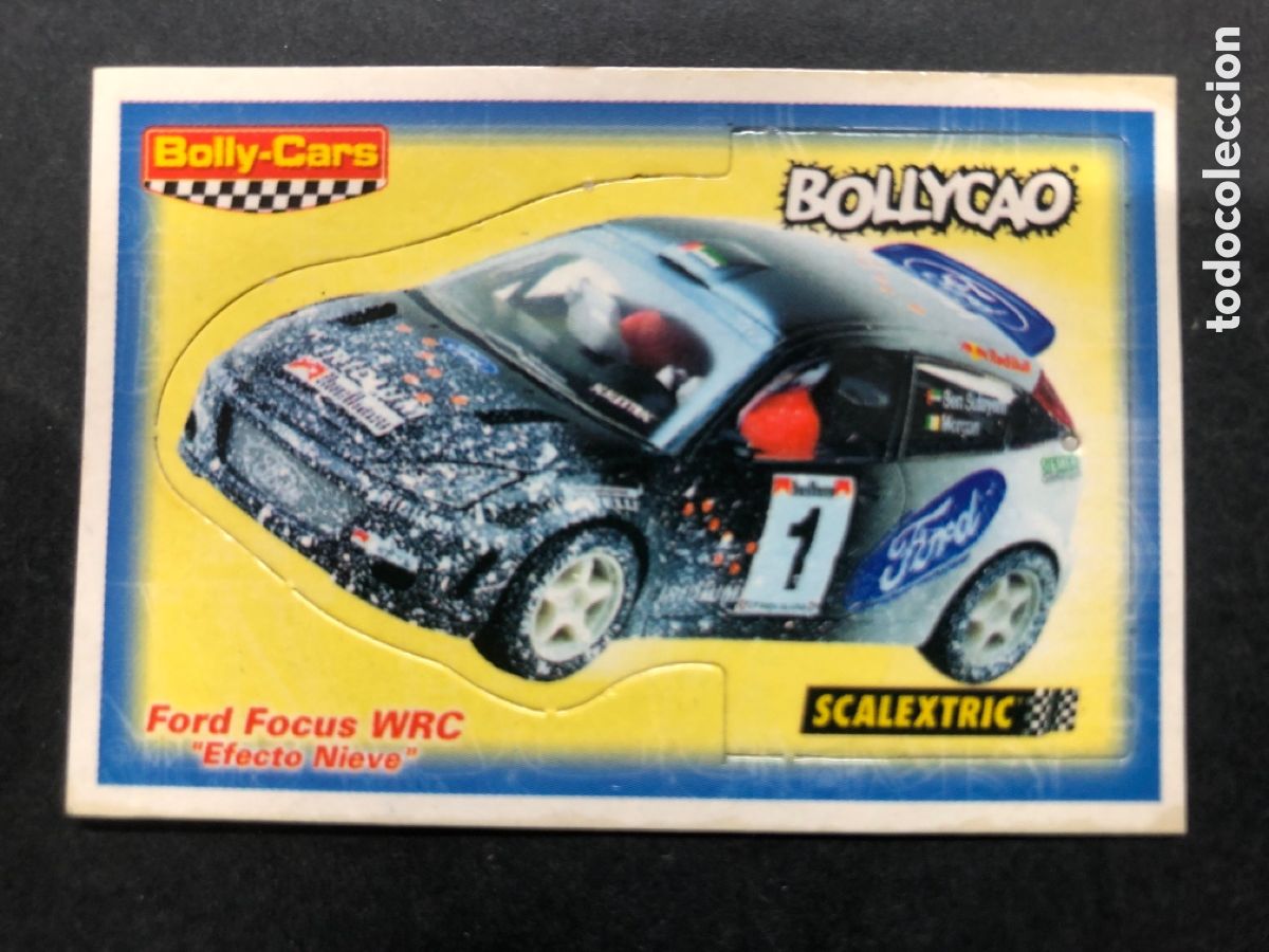 Colecionismo Cromos antigos: CROMO TROQUELADO BOLLYCAO COLECCION BOLLY-CARS SCALEXTRIC FORD FOCUS WRC EFECTO NIEVE