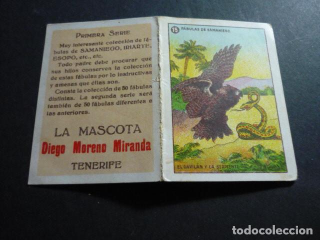 Colecionismo Cromos antigos: CROMO COLECCION FABULAS DE SAMANIEGO LA MASCOTA TENERIFE
