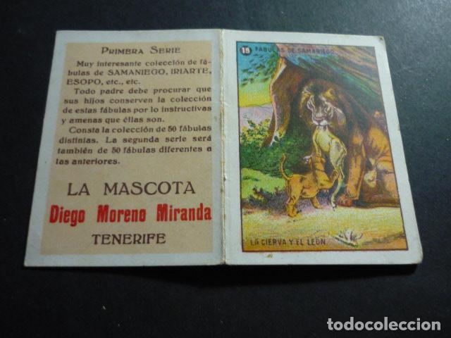 Coleccionismo cromos antiguos: CROMO COLECCION FABULAS DE SAMANIEGO LA MASCOTA TENERIFE