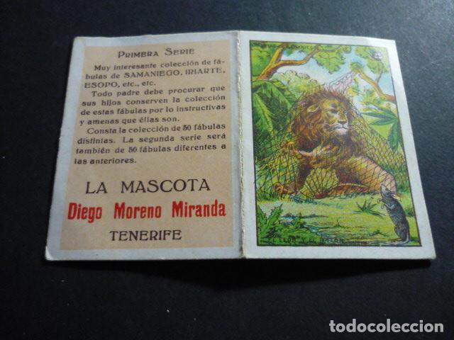 Colecionismo Cromos antigos: CROMO COLECCION FABULAS DE SAMANIEGO LA MASCOTA TENERIFE