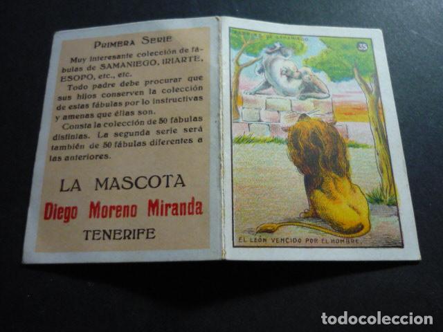 Colecionismo Cromos antigos: CROMO COLECCION FABULAS DE SAMANIEGO LA MASCOTA TENERIFE