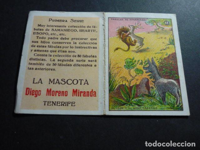 Colecionismo Cromos antigos: CROMO COLECCION FABULAS DE SAMANIEGO LA MASCOTA TENERIFE