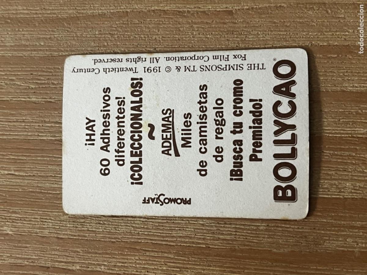 Coleccionismo cromos antiguos: 2. CROMO BOLLYCAO LOS SIMPSONS - Foto 2