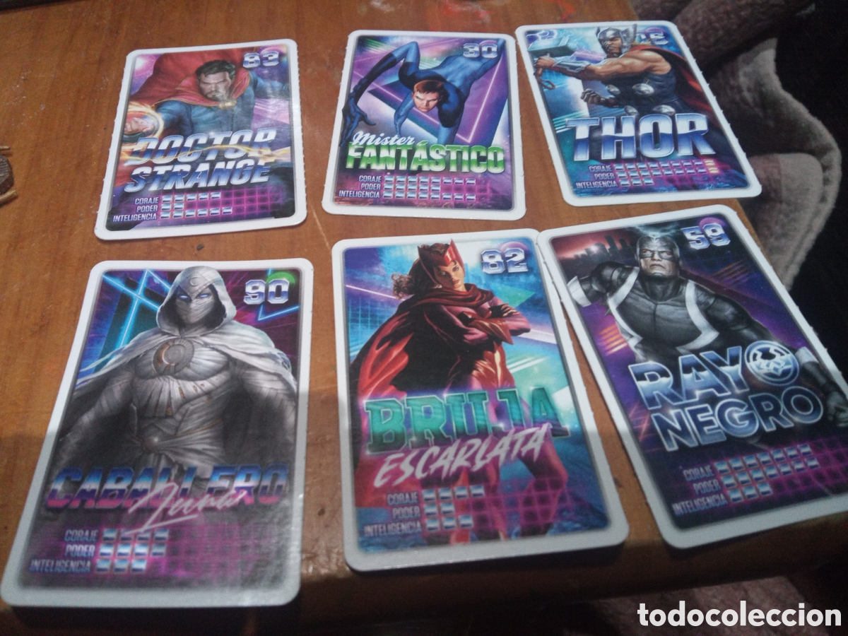 Coleccionismo cromos antiguos: cartas Marvel descubre tu poder - Foto 1