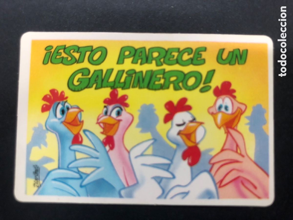 Colecionismo Cromos antigos: CROMO BOLLYCAO COLECCION PEGUI-TARJETA ESTO PARECE UN GALLINERO