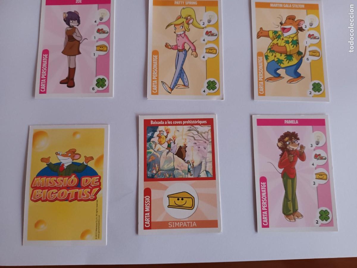 Collectionnisme Cartes &agrave; collectionner anciennes: 6 Cartes Missi&oacute; bigotis Geronimo Stilton (Reservado)