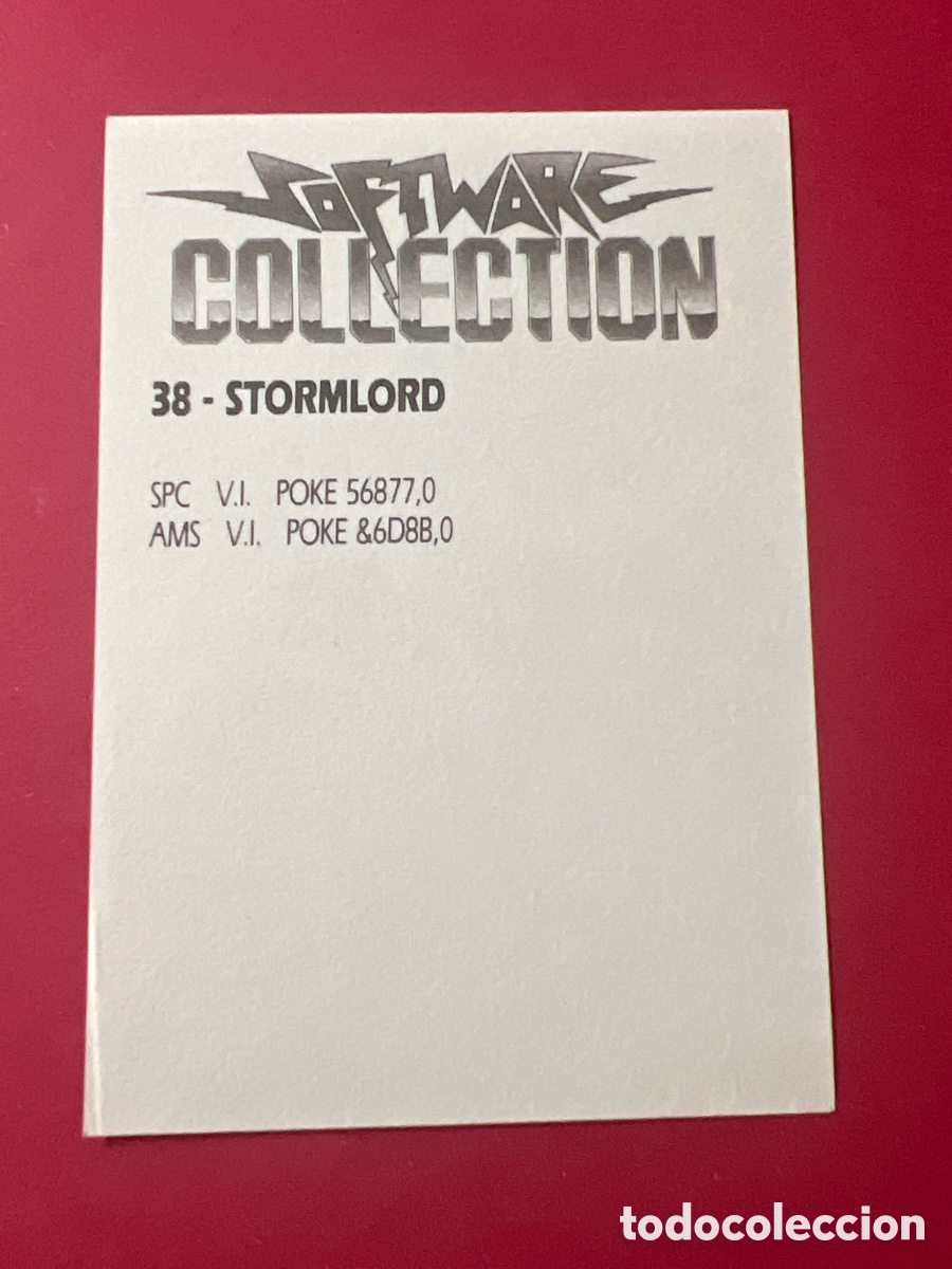 Coleccionismo cromos antiguos: A686. SOFTWARE COLLECTION CROMO NUNCA PEGADO N&ordm; 38 STORMLORD - Foto 2