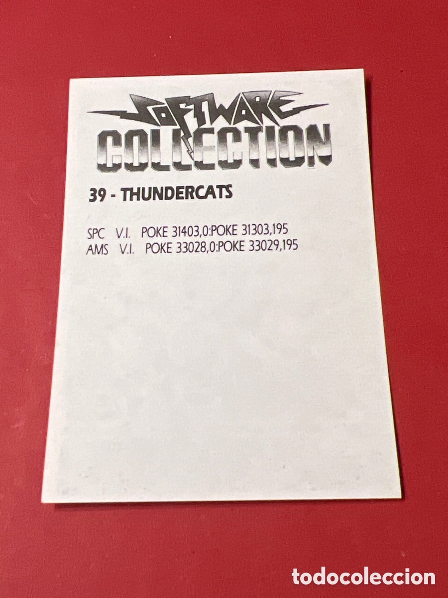 Coleccionismo cromos antiguos: A1701. Software collection Thundercats. N 39 NUNCA PEGADO - Foto 2
