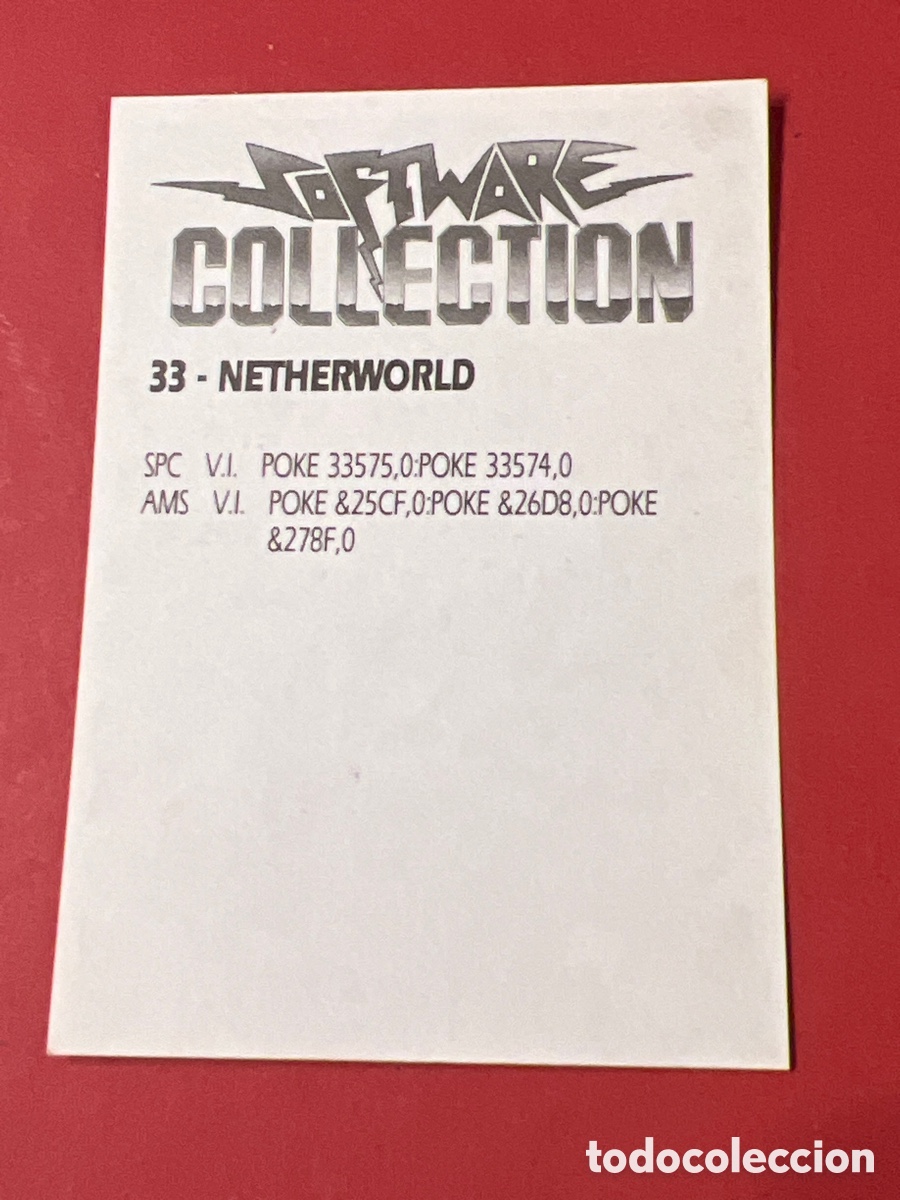 Coleccionismo cromos antiguos: A1714. CROMO SOFTWARE COLLECTION 33 NETHERWORLD - Foto 2