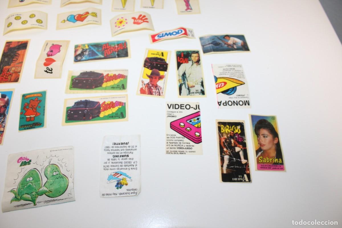 Coleccionismo cromos antiguos: LOTE DE PEGATINAS - ENVOLTORIOS DE CHICLES SURTIDOS - Foto 5