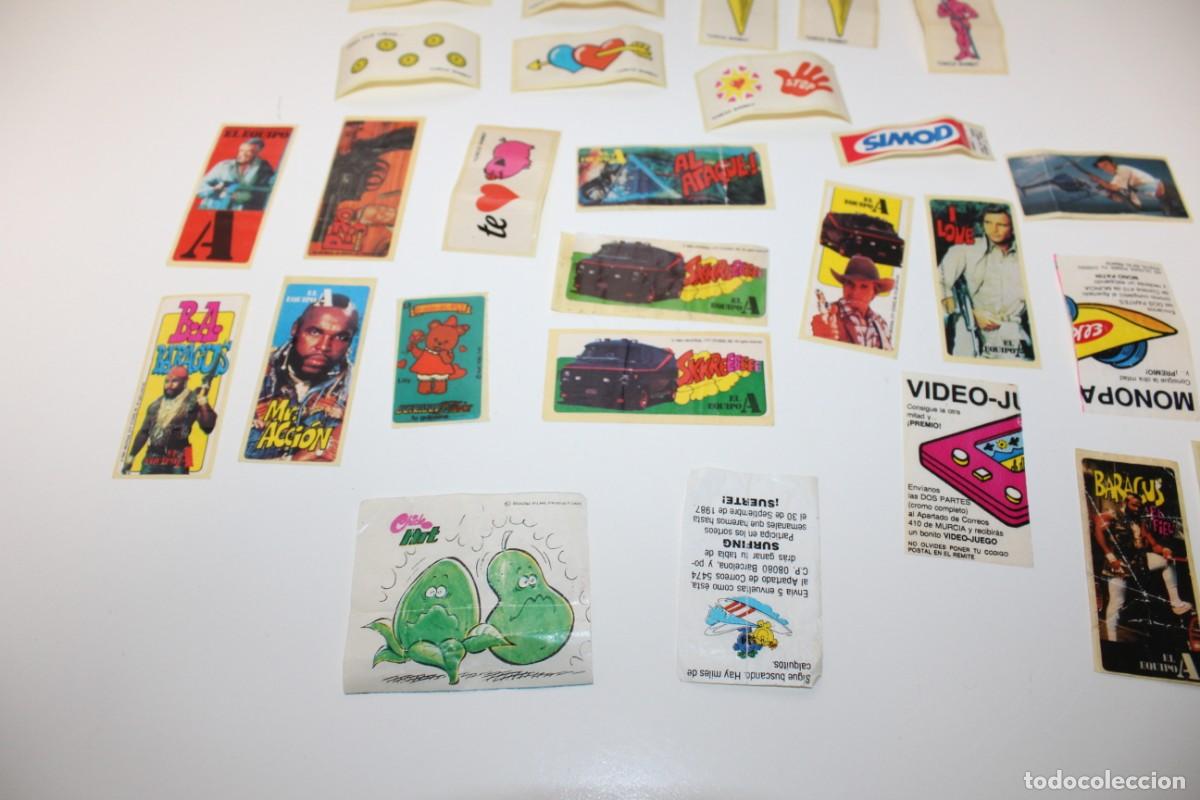 Coleccionismo cromos antiguos: LOTE DE PEGATINAS - ENVOLTORIOS DE CHICLES SURTIDOS - Foto 6