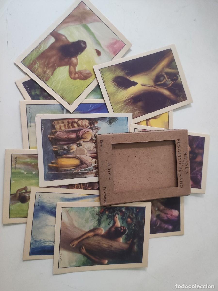 Coleccionismo cromos antiguos: Cromos Culturales. Historia del progreso humano. Serie 1. - Foto 1