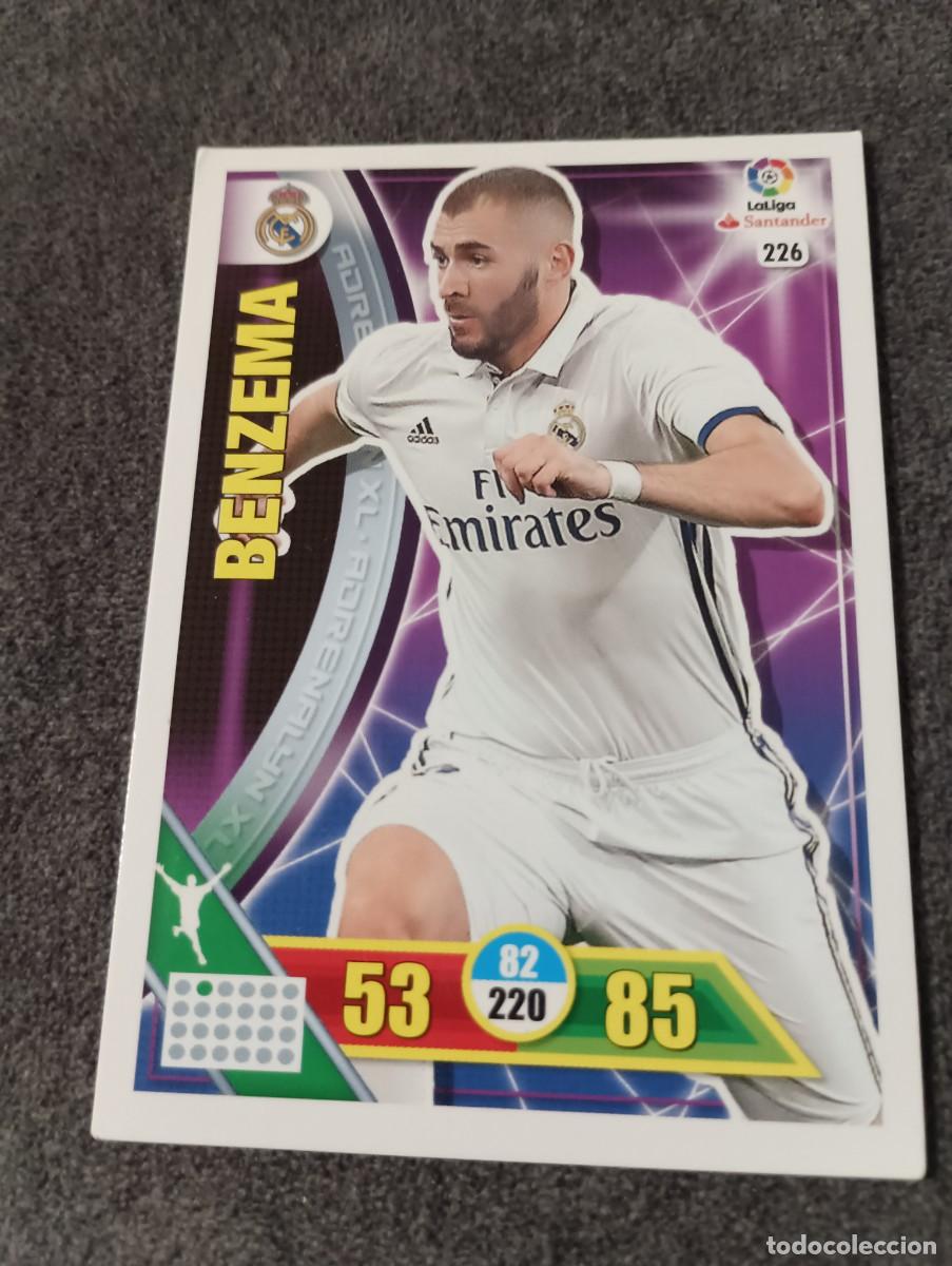 Coleccionismo Cromos antiguos: BENZEMA PANINI ADRENALYN 16-17
