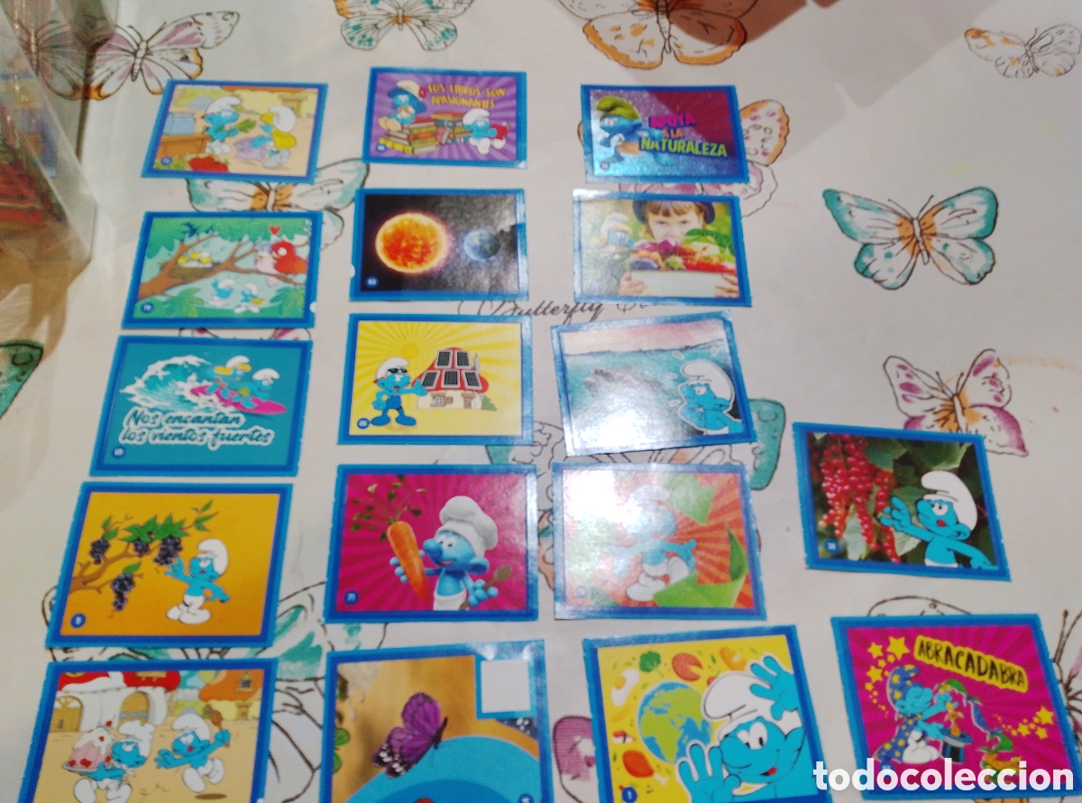 Coleccionismo cromos antiguos: cromos los pitufos alcampo - Foto 2