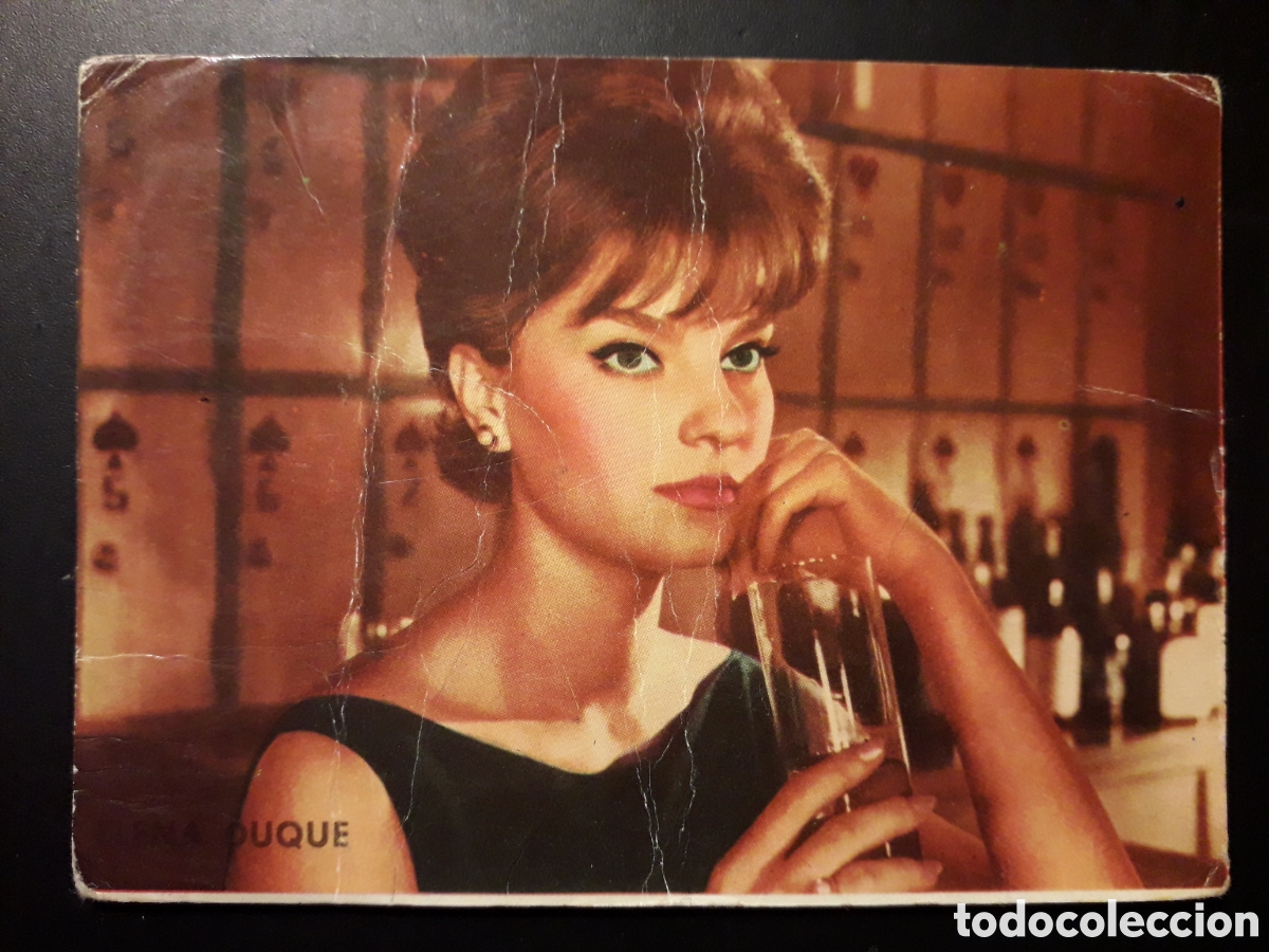 Collezionismo Figurine antiche: ELENA DUQUE, SIMILAR A FAMOSOS DE LA TV DE FHER 1966 PERO EN PAPEL CART&Oacute;N SIN PEGAR PEDIDO M&Iacute;NIMO 3&euro;