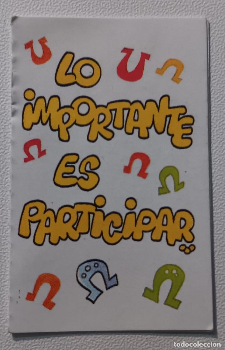 Coleccionismo Cromos antiguos: cromo serie movi cards lo importante es participar promocion bollycao panrico