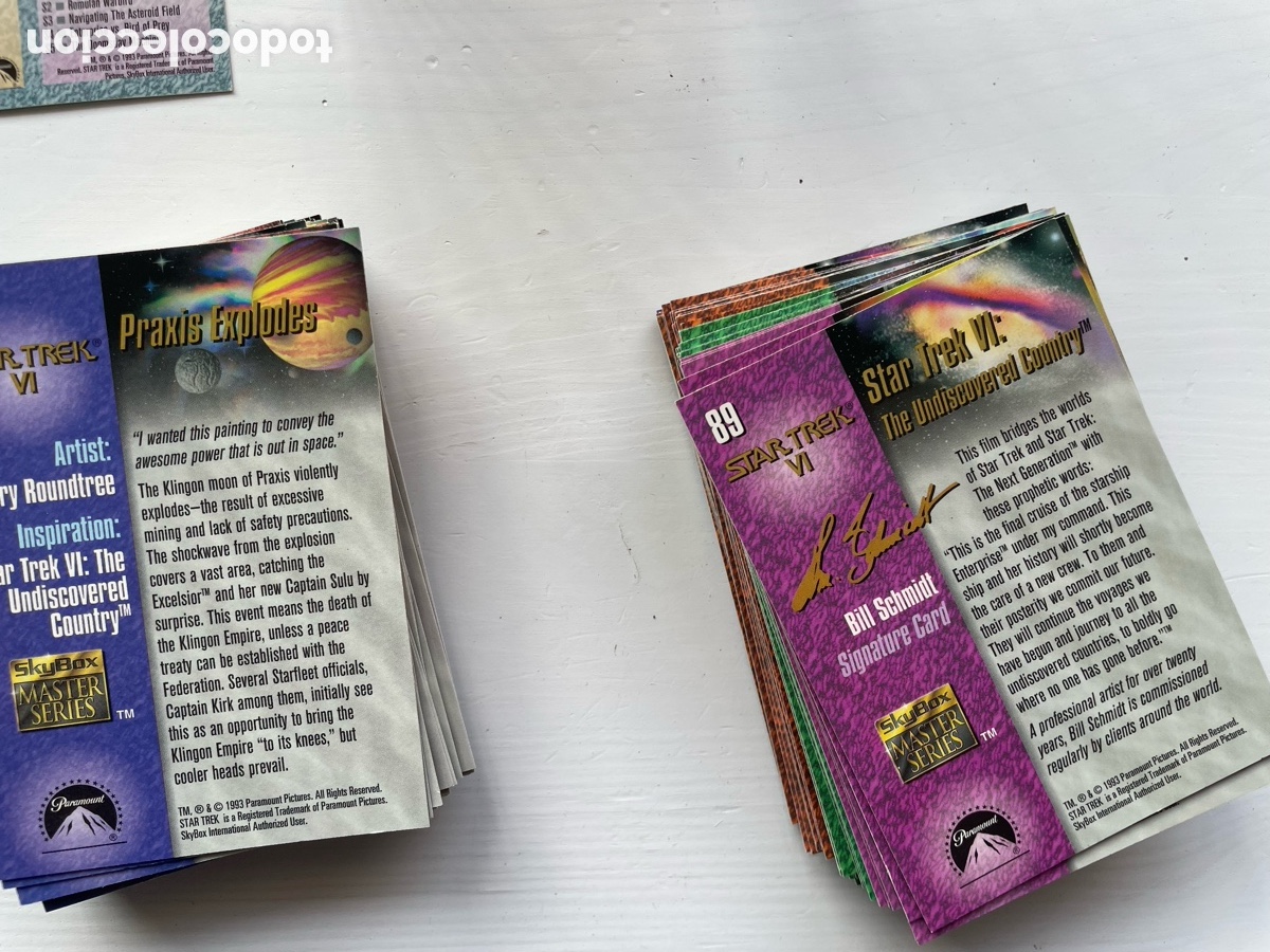Coleccionismo cromos antiguos: STAR TREK CROMOS MASTER SERIES 1 Y 2 COMPLETOS - Foto 5