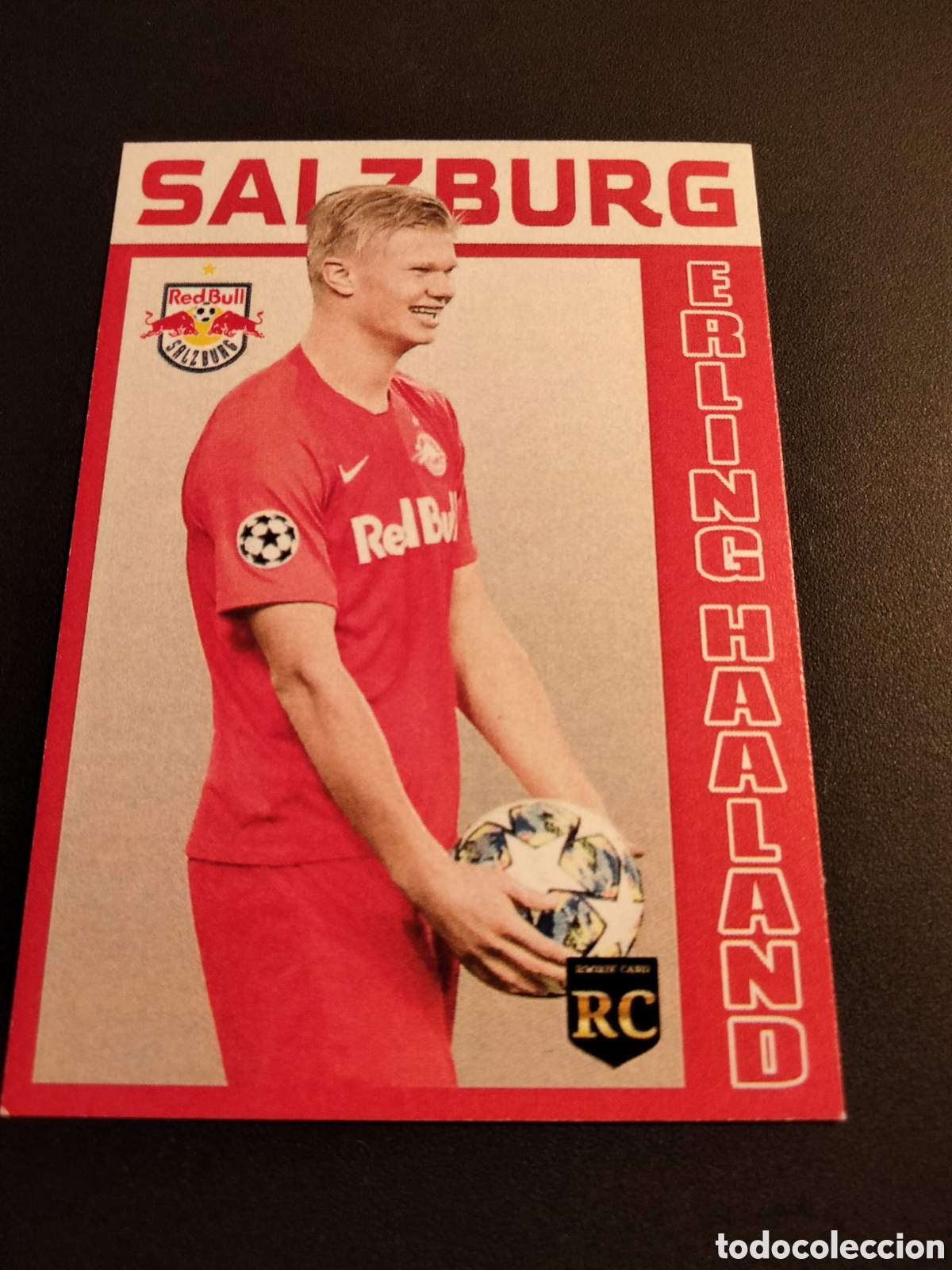 Coleccionismo cromos antiguos: HAALAND SALZBURG 2018 ROOKIE ATOMIC PRINT CUSTOM CARD CARD COLLECTION