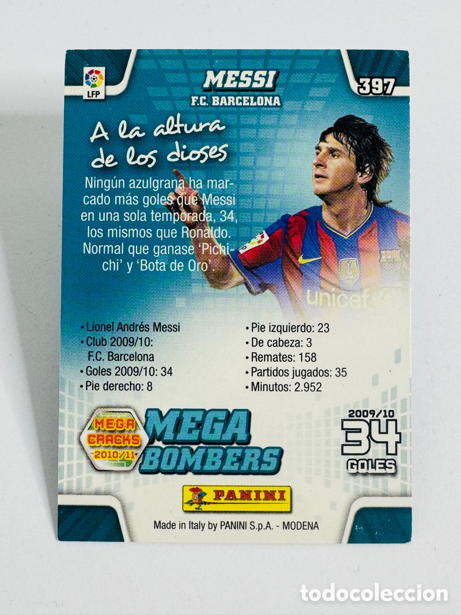 Coleccionismo cromos antiguos: Messi cromo 2010 Panini - Foto 3