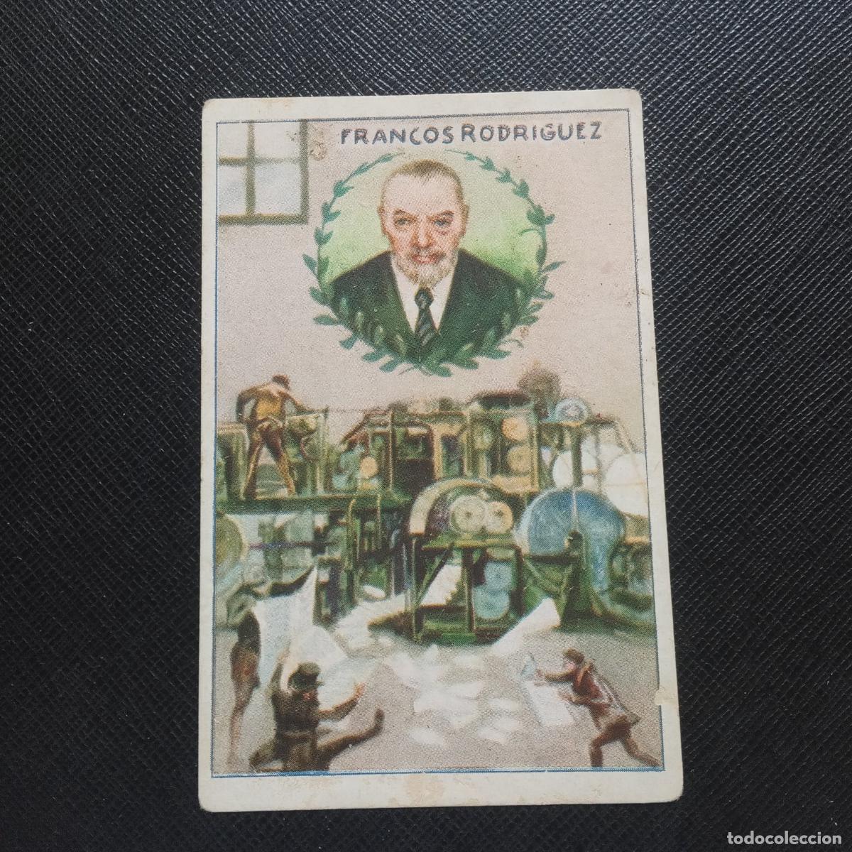 Collectionnisme Cartes &agrave; collectionner anciennes: 21 FRANCOS RODRIGUEZ YO QUIERO SER CROMO CHOCOLATES ORTI PIERA Y BRUGUERAS - FT26